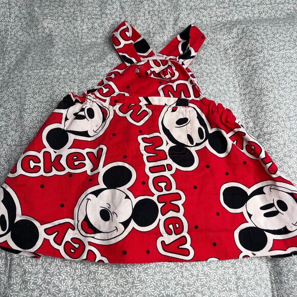 Rare Vintage Mickey & Co by JG Hook Mickey Mouse Overall Dress Size 3t - Picture 1 of 3
